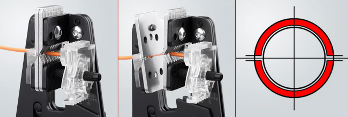 mô tả kỹ thuật kìm tuốt dây điện lớp vỏ cứng Knipex 12 12 06