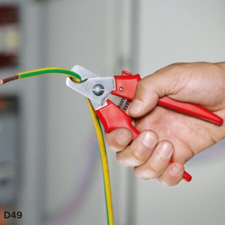ứng dụng Kéo cắt cáp điện đường kính 10mm, cán nhựa BESSEY D49