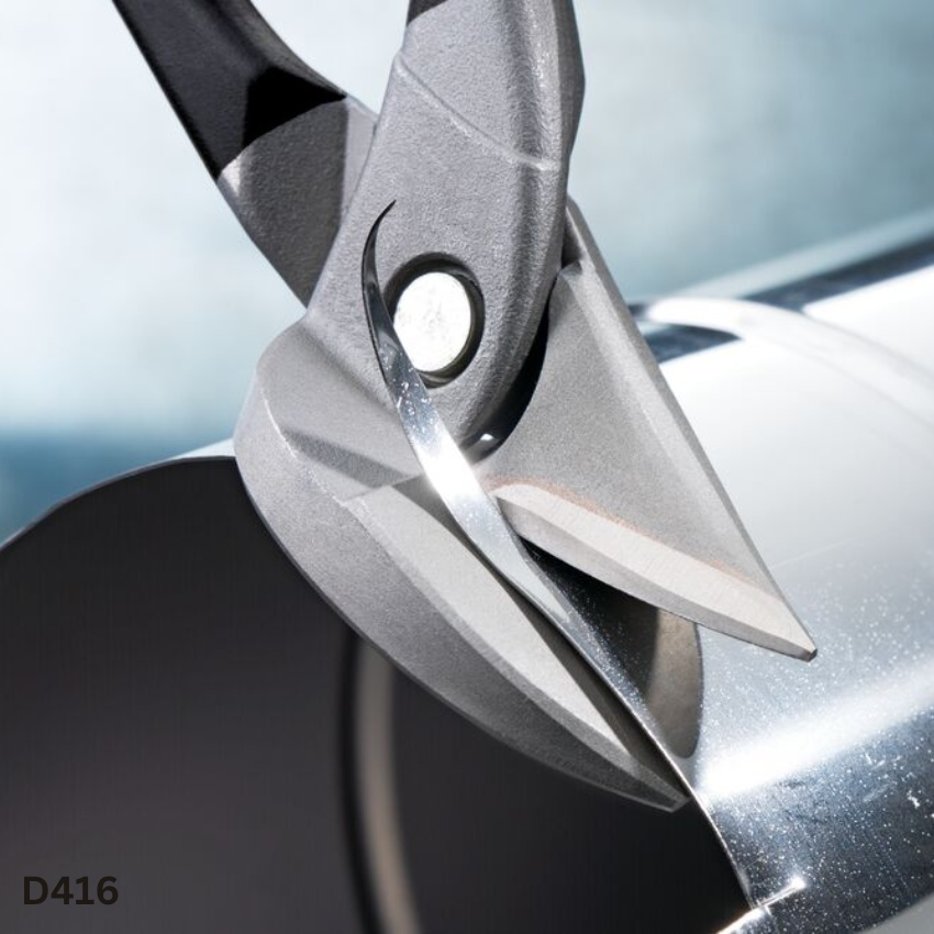 ứng dụng Kéo cắt tôn dày 1.0mm lưỡi bằng thép gió HSS BESSEY D416