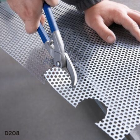 ứng dụng Kéo cắt tôn dày 1.0mm, lưỡi cong cắt đường tròn BESSEY D208