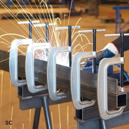 ứng dụng Kẹp chữ C cho ngành hàn, lực giữ phôi 22000N BESSEY SC