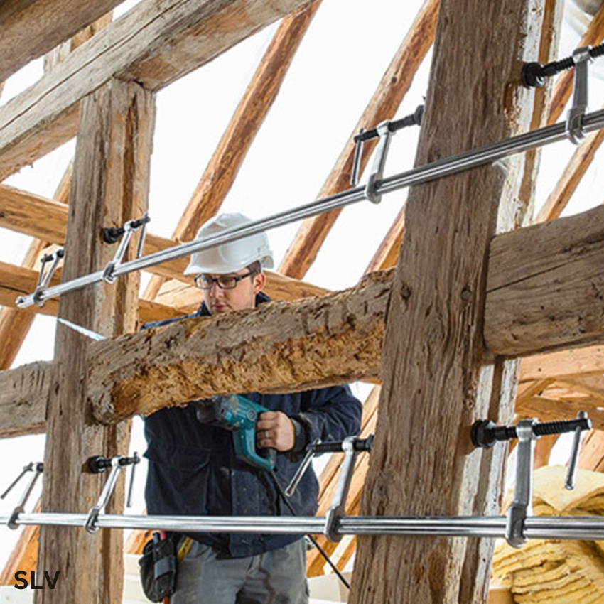 ứng dụng thực tế Kẹp chữ F đa năng 1-2 mét, lực kẹp 6500N. BESSEY SLV