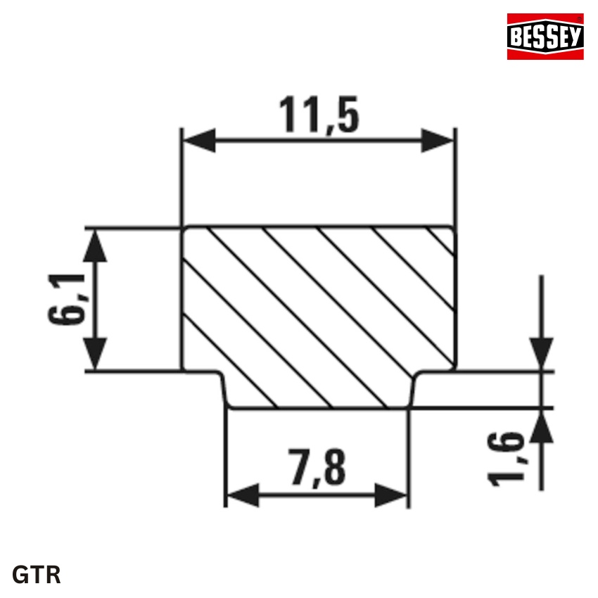 thông số kỹ thuật Kẹp bàn thao tác, ngàm chữ F, rãnh trượt 12x8mm BESSEY GTR