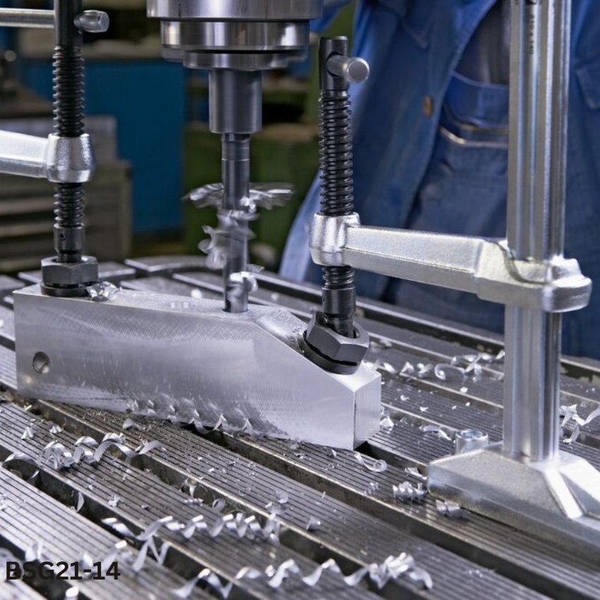 ứng dụng Kẹp phôi bàn công cụ BESSEY, lực kẹp 12000N BSG21-14