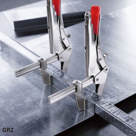 ứng dụng Kìm bấm chết ngàm rộng song song, có rãnh kẹp BESSEY GRZ