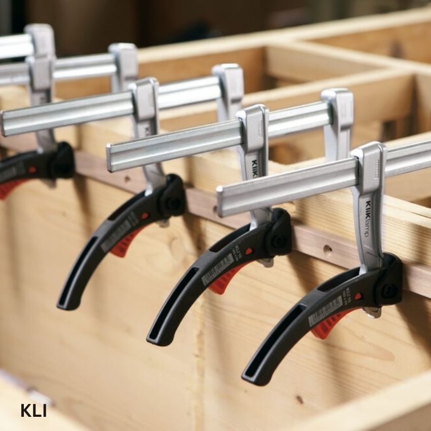 cách dùng Vam kẹp gỗ nhanh chữ F, cảo siêu nhanh BESSEY KliKlamp KLI