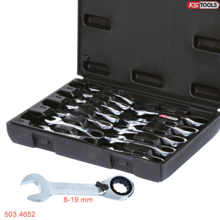 Bộ cờ lê tự động lắc, đảo chiều thân ngắn KS Tools 8-19 mm 503.4652