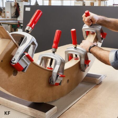 ứng dụng Cảo kẹp cạnh kiểu Kantenfix chuyên dụng cho làm mộc, Bessey KF