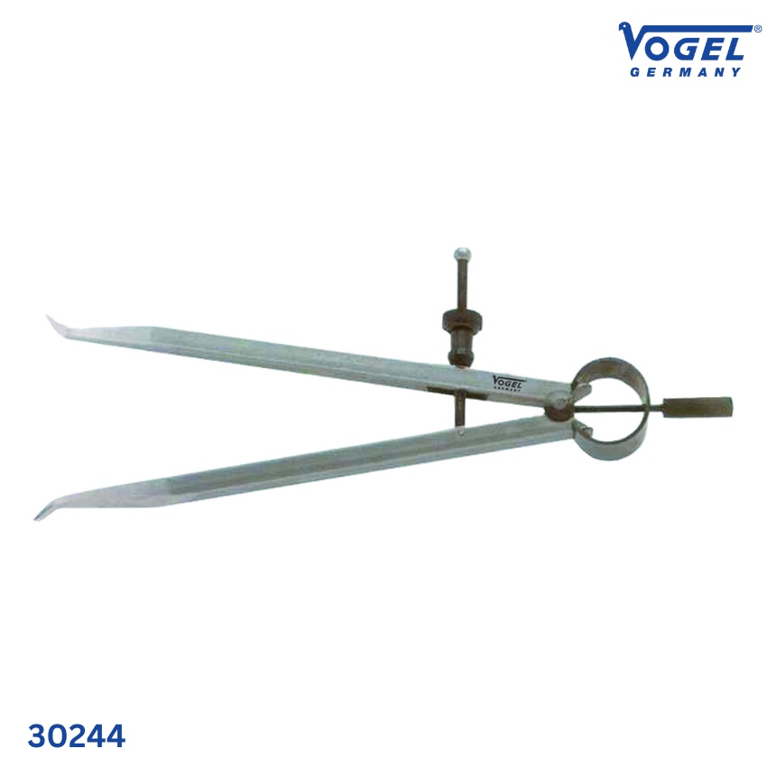 Thông số Compa kỹ thuật Vogel 30244, có vít điều chỉnh, mũi cong liền thân