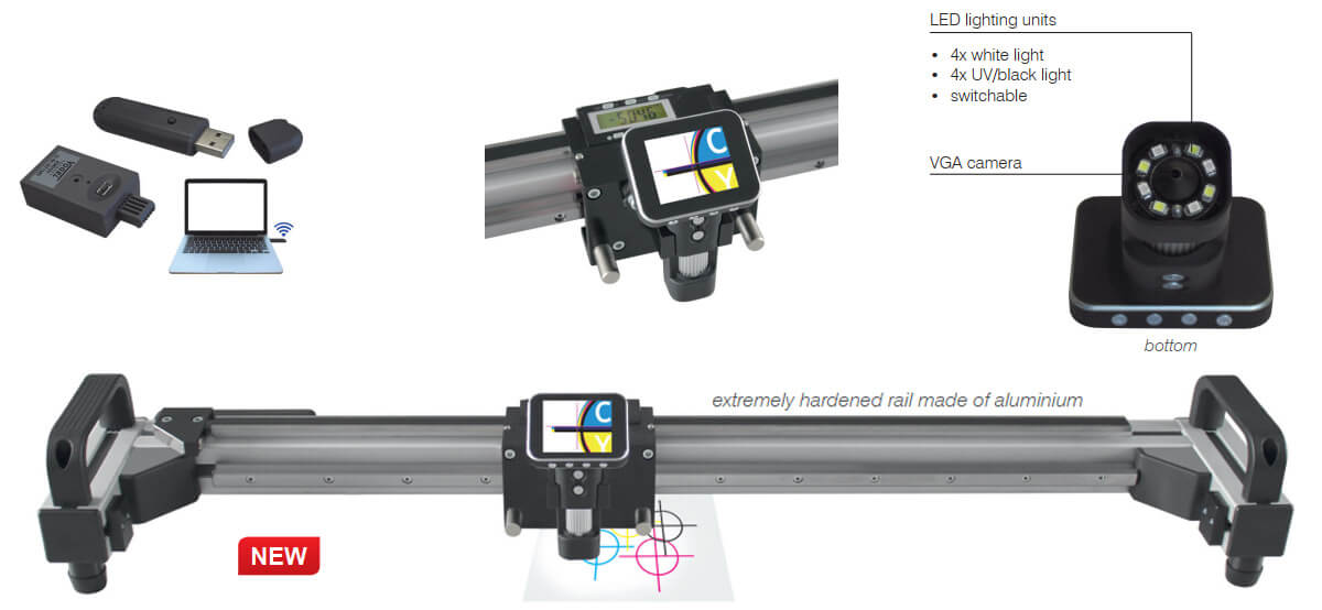 thông số Kính lúp điện tử Vogel 1028, dùng soi chiếu và đo lường có ray trượt