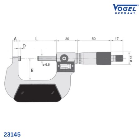 thông số Panme cơ đo ngoài công tơ mét 23145