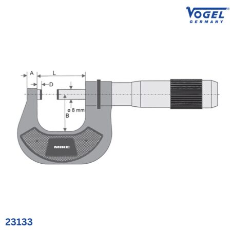 thông số Panme cơ đo ngoài VOGEL Germany 23133