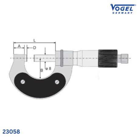 thông số Panme cơ đo ngoài VOGEL Germany 23058