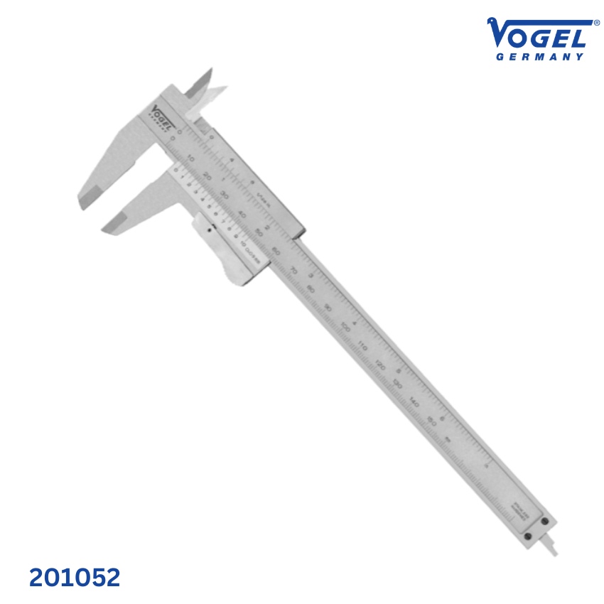 đặc tính Thước kẹp cơ khí Vogel 201052, dài 150mm, độ chính xác 0.05mm