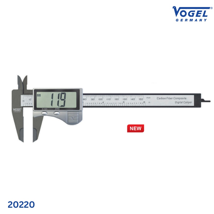 thông số Thước cặp điện tử Vogel 20220, sợi thủy tinh carbon không dẫn điện