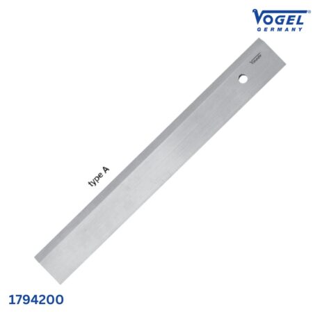 đặc tính Thước cầu vát mép bằng thép 1794200 Vogel, type A thiết diện 40x5mm