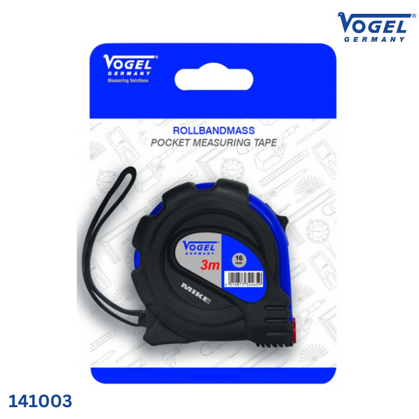ảnh thự tế Thước cuộn 3m sợi thép Vogel 141003, kiểu đầu thước có nam châm