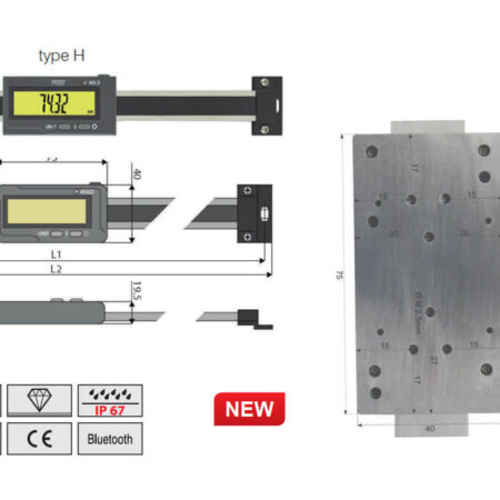 đặc tính Thước đo hành trình kỹ thuật số Vogel 10296, kết nối bluetooth, IP67