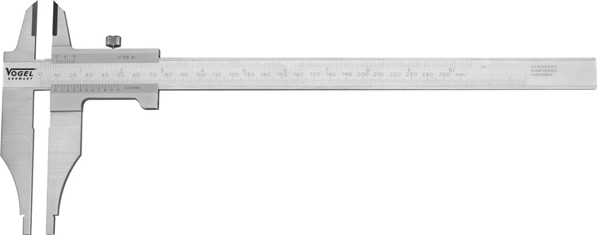 thông số Thước kẹp cơ khí Vogel Germany 2006, ngàm kẹp đôi