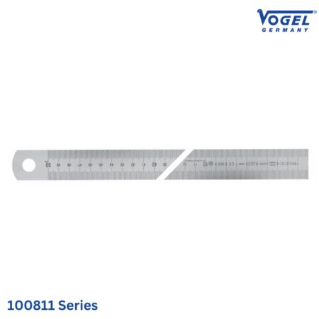 thống số Thước lá inox type A 100811 Series Vogel, vạch chia đọc từ Trái qua phải khắc laser
