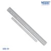 đặc tính Thước inox 101-0- Vogel, có đơn vị 0 ở giữa tâm, vạch chia trên dưới mm