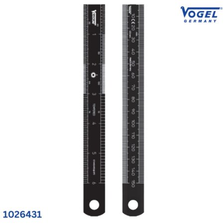 thông số Thước lá inox Vogel 1026431, bề mặt phủ điện hóa anod màu đen