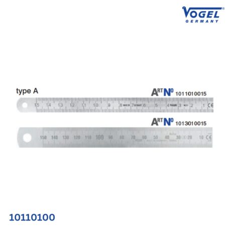 Thước lá inox 10110100 series bản rộng 13mm, đọc từ phải qua trái type A