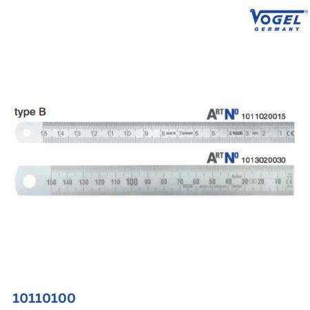 Thước lá inox 10110100 series bản rộng 13mm, đọc từ phải qua trái type B