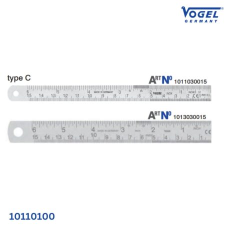 Thước lá inox 10110100 series bản rộng 13mm, đọc từ phải qua trái type C