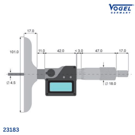 thông số Panme đo sâu điện tử Vogel Germany 23183
