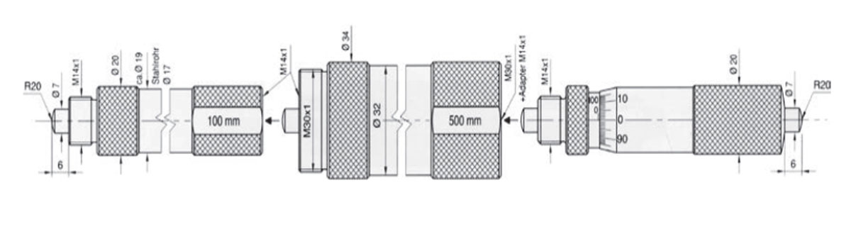 thông số Bộ panme cơ đo trong Vogel Germany 23044