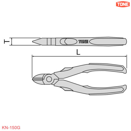 thông số TONE KN-150G Kìm cắt cạnh 171 mm
