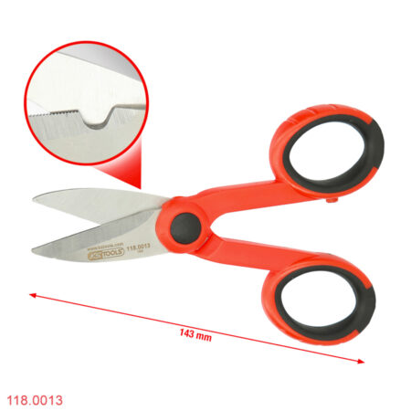 Kéo cắt gioăng lưỡi thép không gỉ 43 mm KS Tools 118.0013