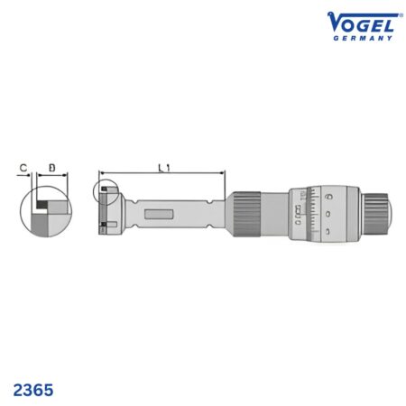 thông số Panme cơ đo lỗ 3 điểm Vogel Germany 2365
