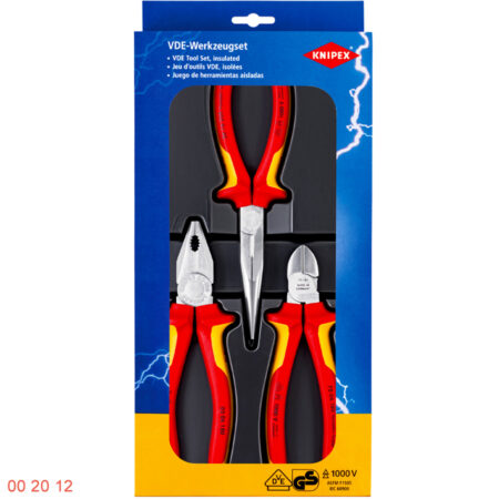 Bộ kìm cách điện 1000V 3 cây Knipex 00 20 12