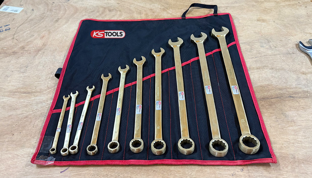 Bộ cờ lê vòng miệng bằng đồng phòng nổ 10-32 mm KS Tools