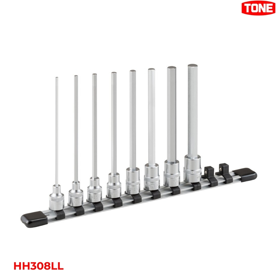 TONE HH308LL Bộ đầu khẩu lục giác siêu dài 3-12 mm