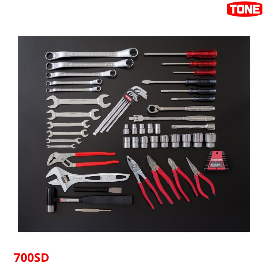 TONE 700SD Hộp đồ nghề sửa chữa 1/2inch 53 chi tiết - Ảnh 2