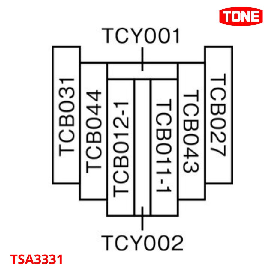 TONE TSA3331 Bộ dụng cụ tay cầm 3/8 inch – 61 chi tiết - Ảnh 4