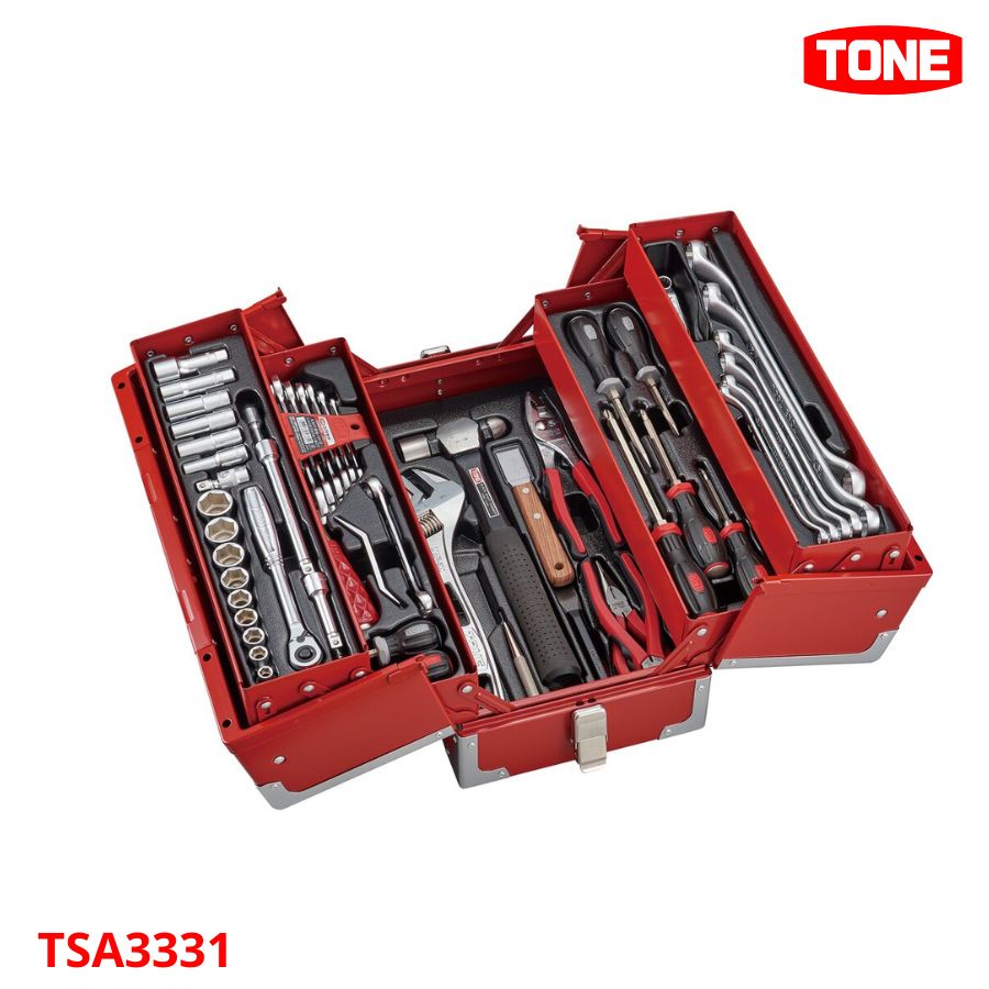 TONE TSA3331 Bộ dụng cụ tay cầm 3/8 inch – 61 chi tiết
