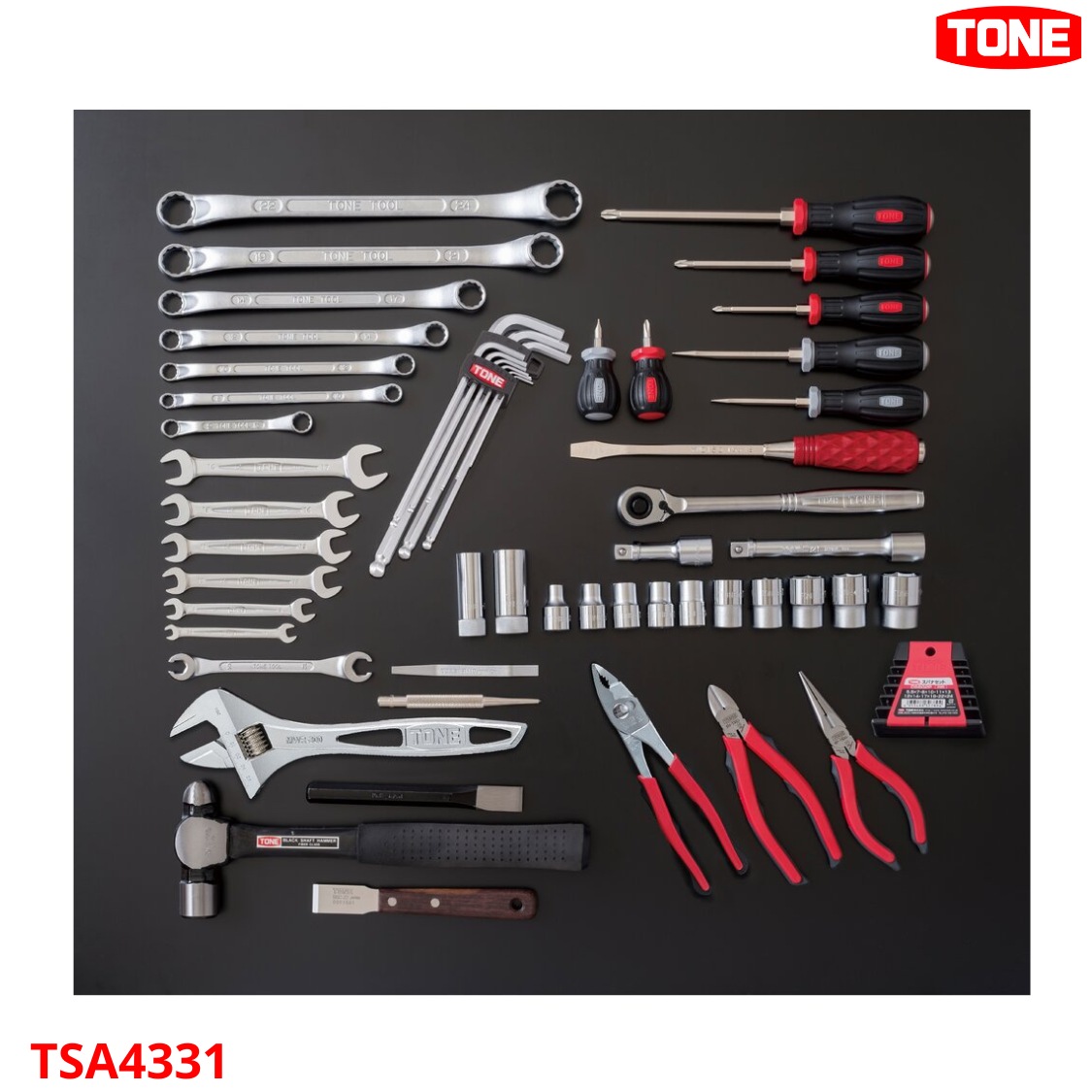 TONE TSA4331 Bộ công cụ tay cầm 1/2inch – 56 chi tiết - Ảnh 2