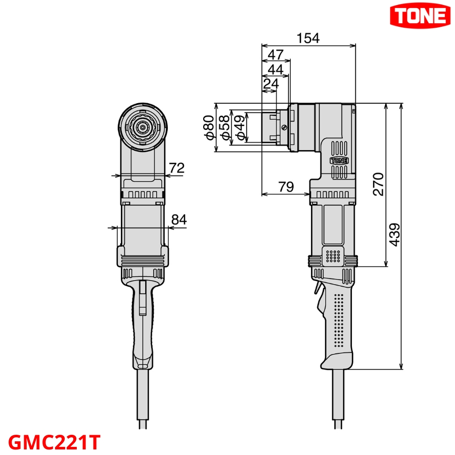 TONE GMC221T Súng siết cắt Bu lông dùng điện 100V - Ảnh 2