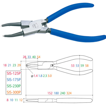 Kìm mở vòng chặn trong mũi thẳng SIS-series Tsunoda