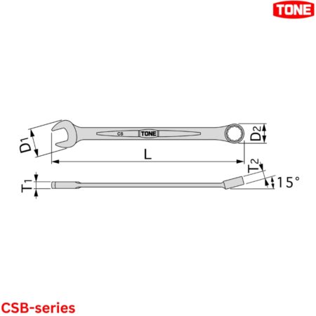TONE CSB Series Dải cờ lê vòng miệng hệ inch từ CSB-08 đến CSB-64