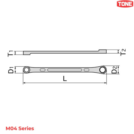 TONE M04 Series Cờ lê hai đầu chòng siêu dài