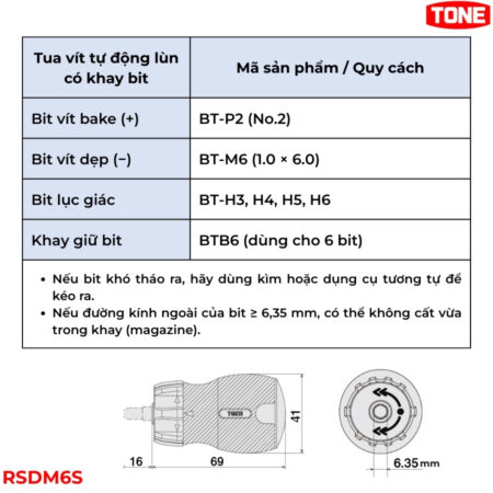 TONE-RSDM6S-Bo-tua-vit-tu-dong-lun-dau-1_4-co-khay-bit-thong-so