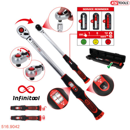 chi tiết Cờ lê siết lực 20-200 Nm 1/2" KS Tools Germany 516.9042