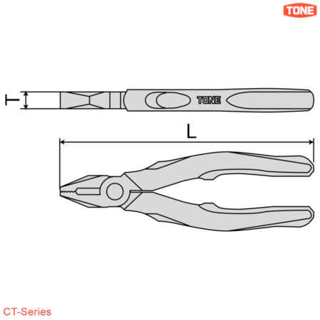 thông số Kìm răng TONE CT-150-175-200 made in Japan
