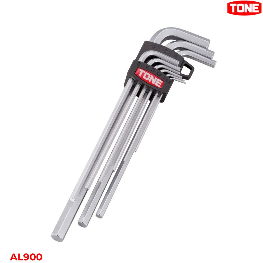TONE AL900 Bộ lục giác chữ L thân dài hệ mét (9 chi tiết)