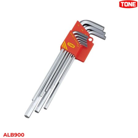 TONE ALB900 Bộ lục giác chữ L thân dài hệ inch (9 chi tiết)